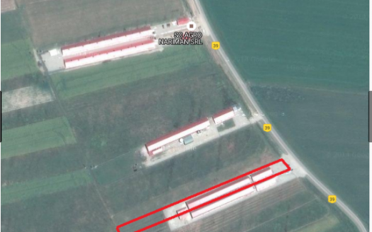 Hala Crestere pui cu teren 5650 mp in Crizbav jud. Brașov