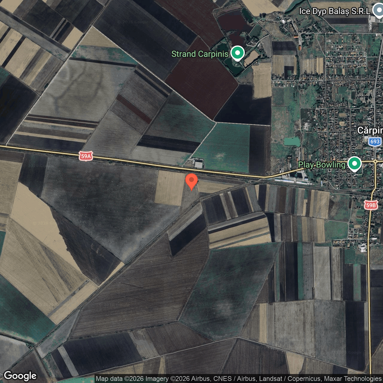 Cota de 1/2 teren extravilan 22.509 mp Checea Timis