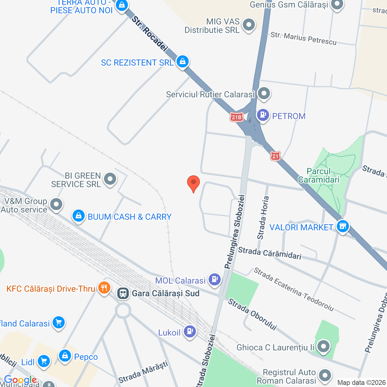 Constructie cu teren 5.466 mp Strada Prelungirea Sloboziei Calarasi