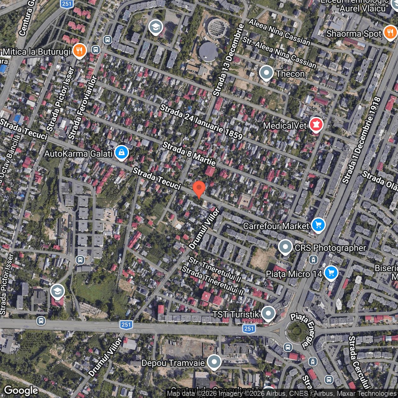 Teren intravilan 383 mp Strada Drumul Viilor Galati